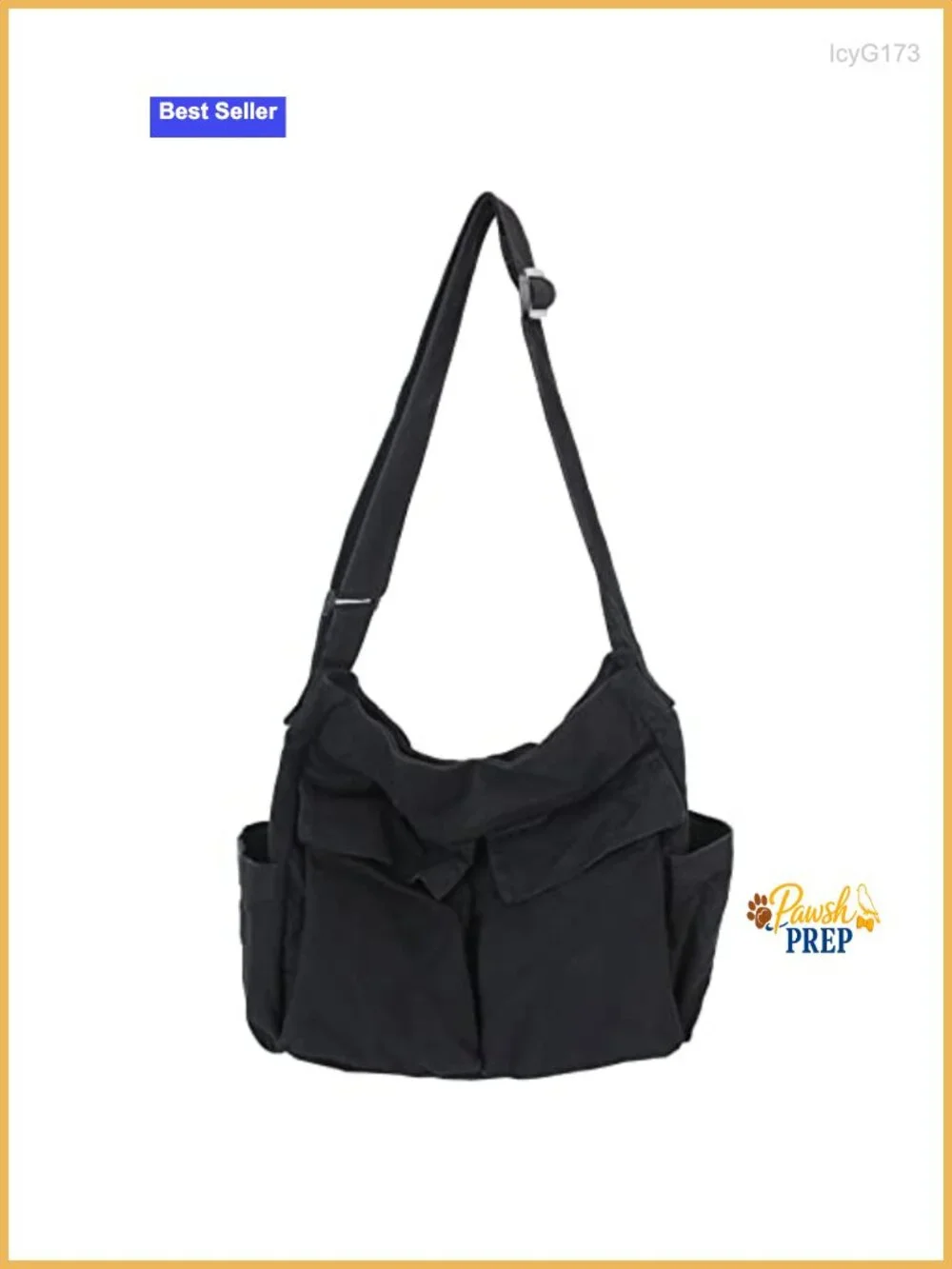 Canvas Messenger Bag Large Hobo Crossbody Shoulder Tote with Pockets for Work
